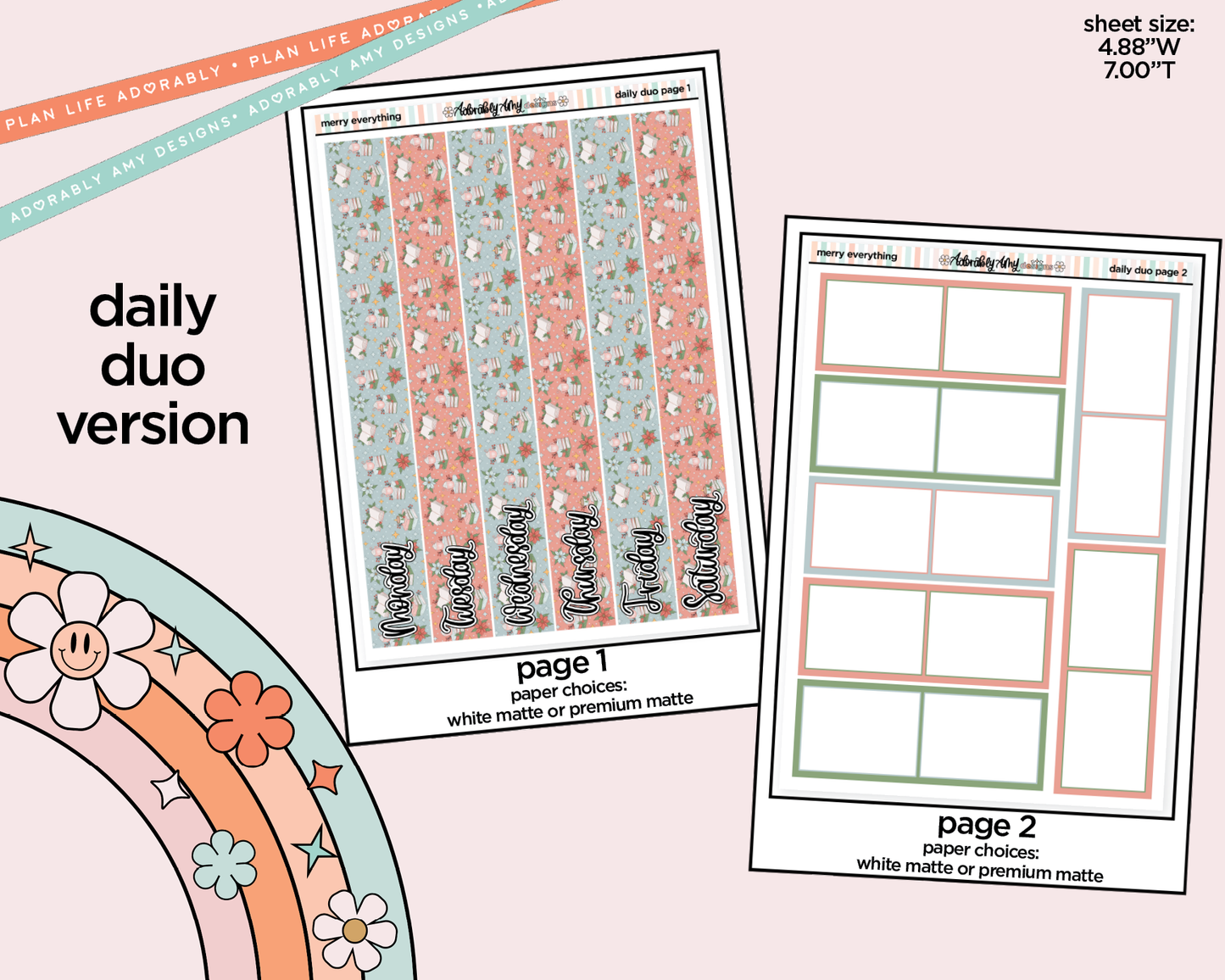 Daily Duo Merry Everything Weekly Planner Sticker Kit for Daily Duo Planner