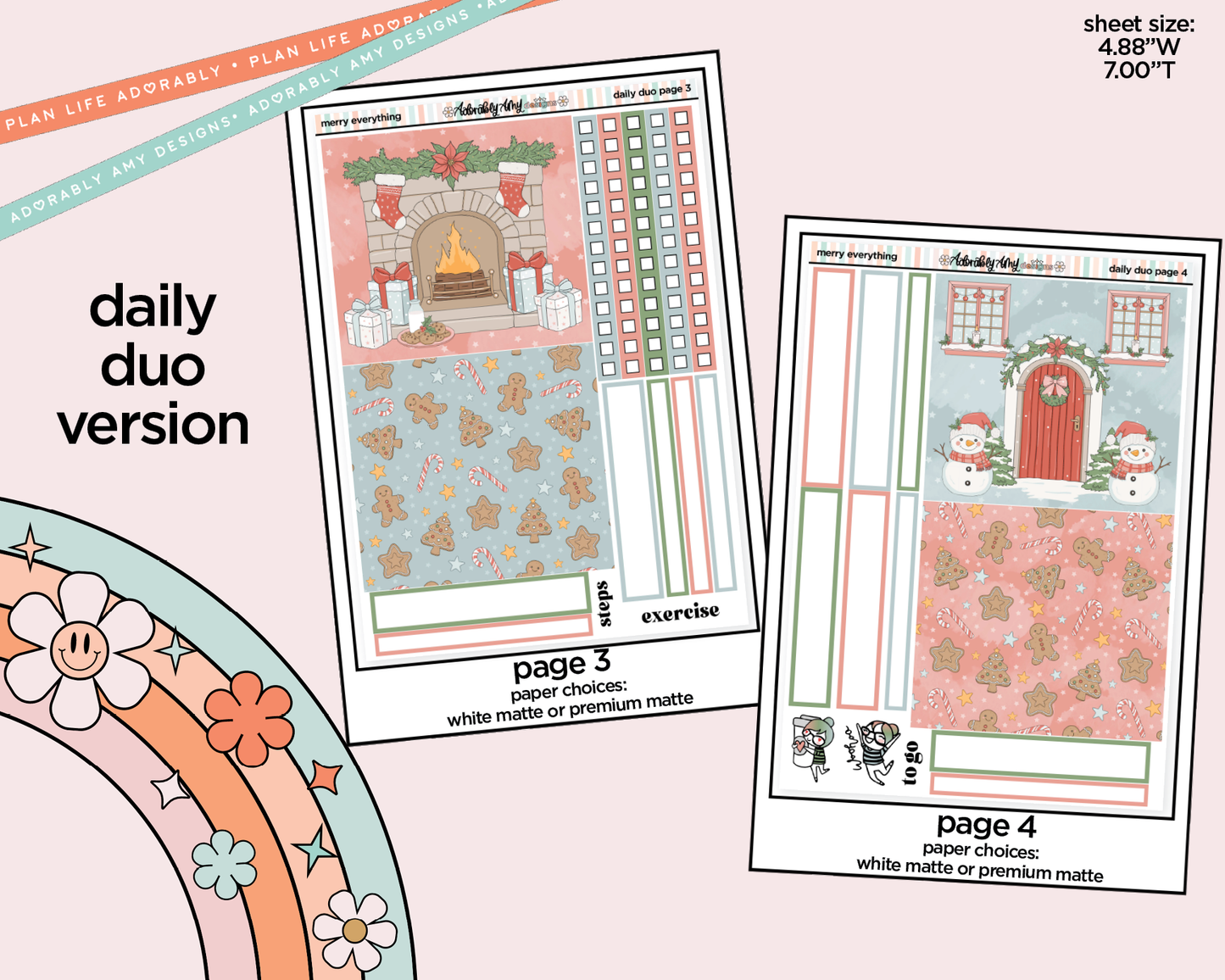 Daily Duo Merry Everything Weekly Planner Sticker Kit for Daily Duo Planner