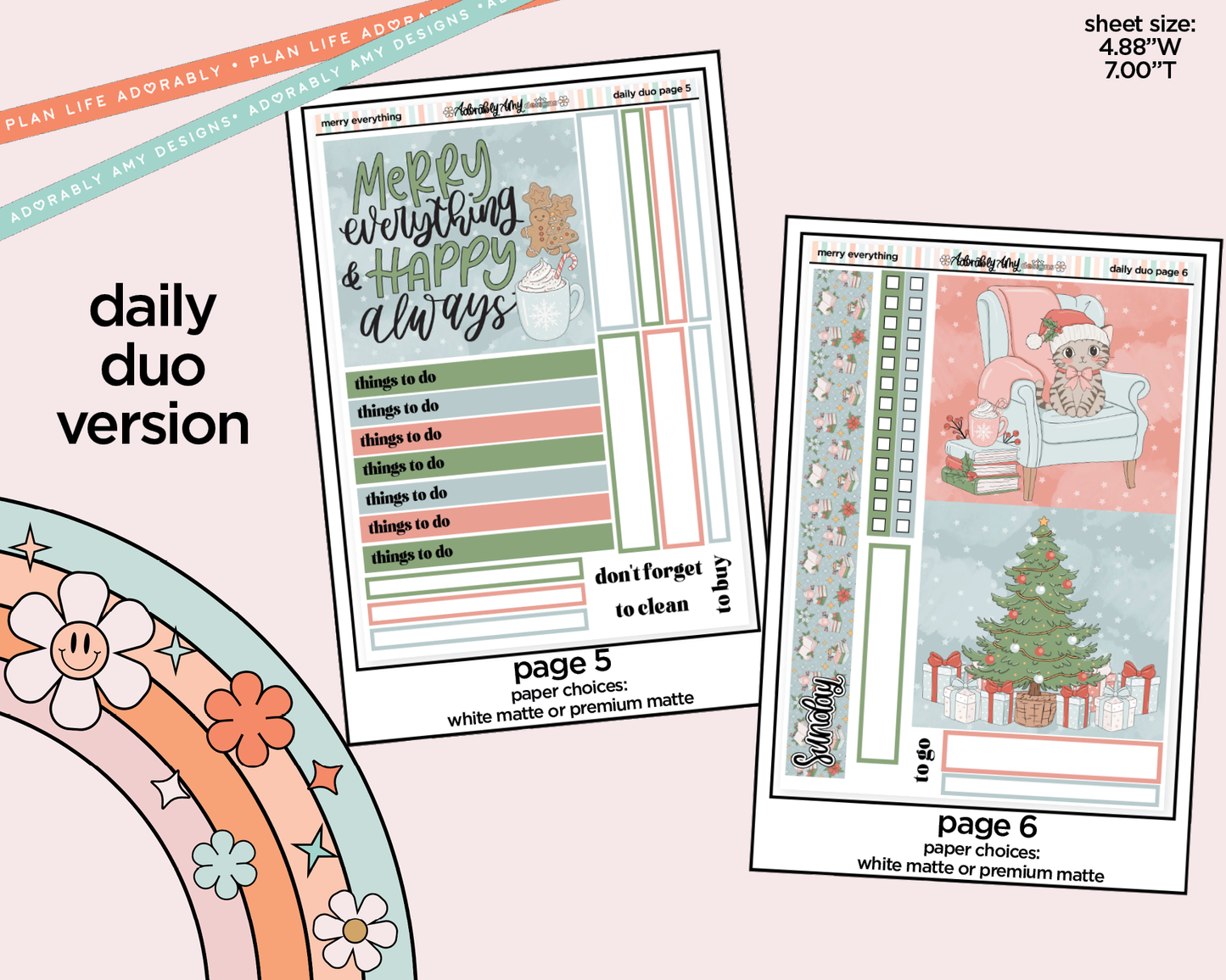 Daily Duo Merry Everything Weekly Planner Sticker Kit for Daily Duo Planner