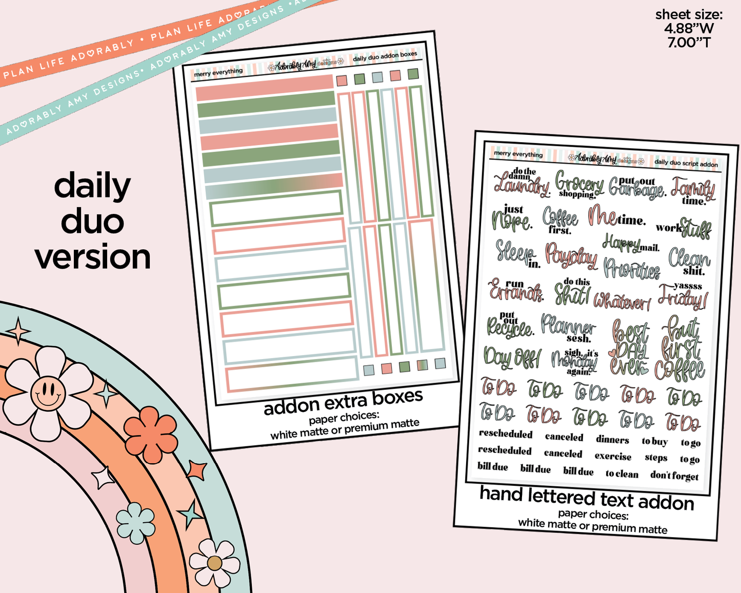 Daily Duo Merry Everything Weekly Planner Sticker Kit for Daily Duo Planner