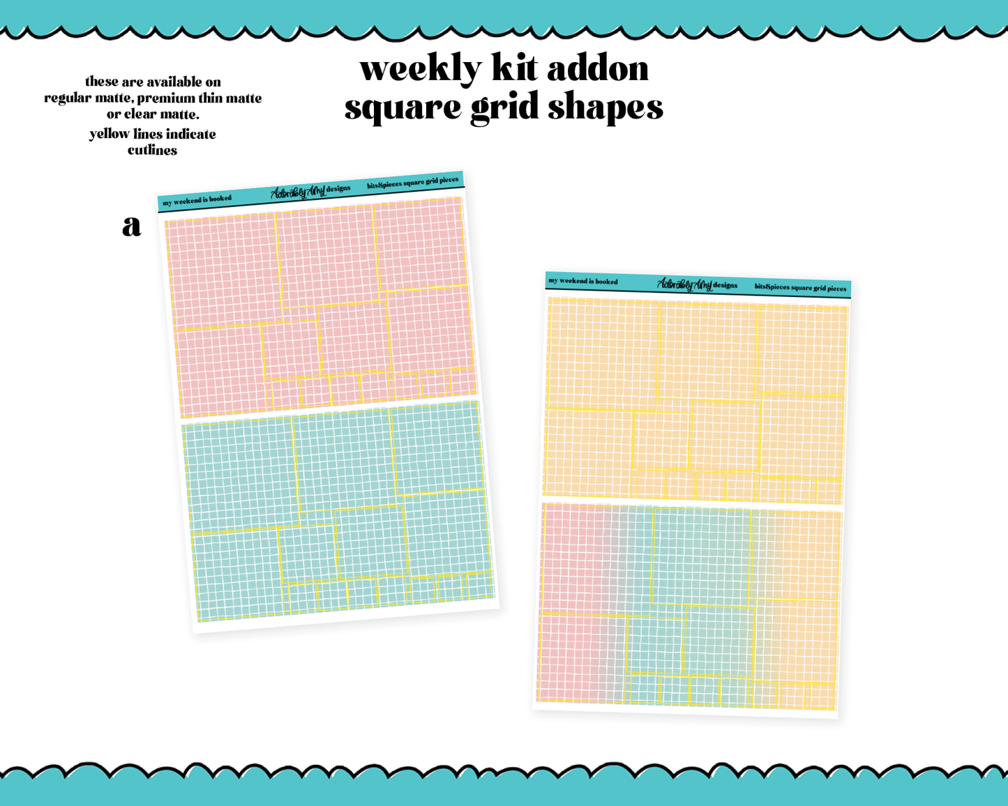 My Weekend is Booked Weekly Kit Addons - All Sizes - Deco, Smears and More!