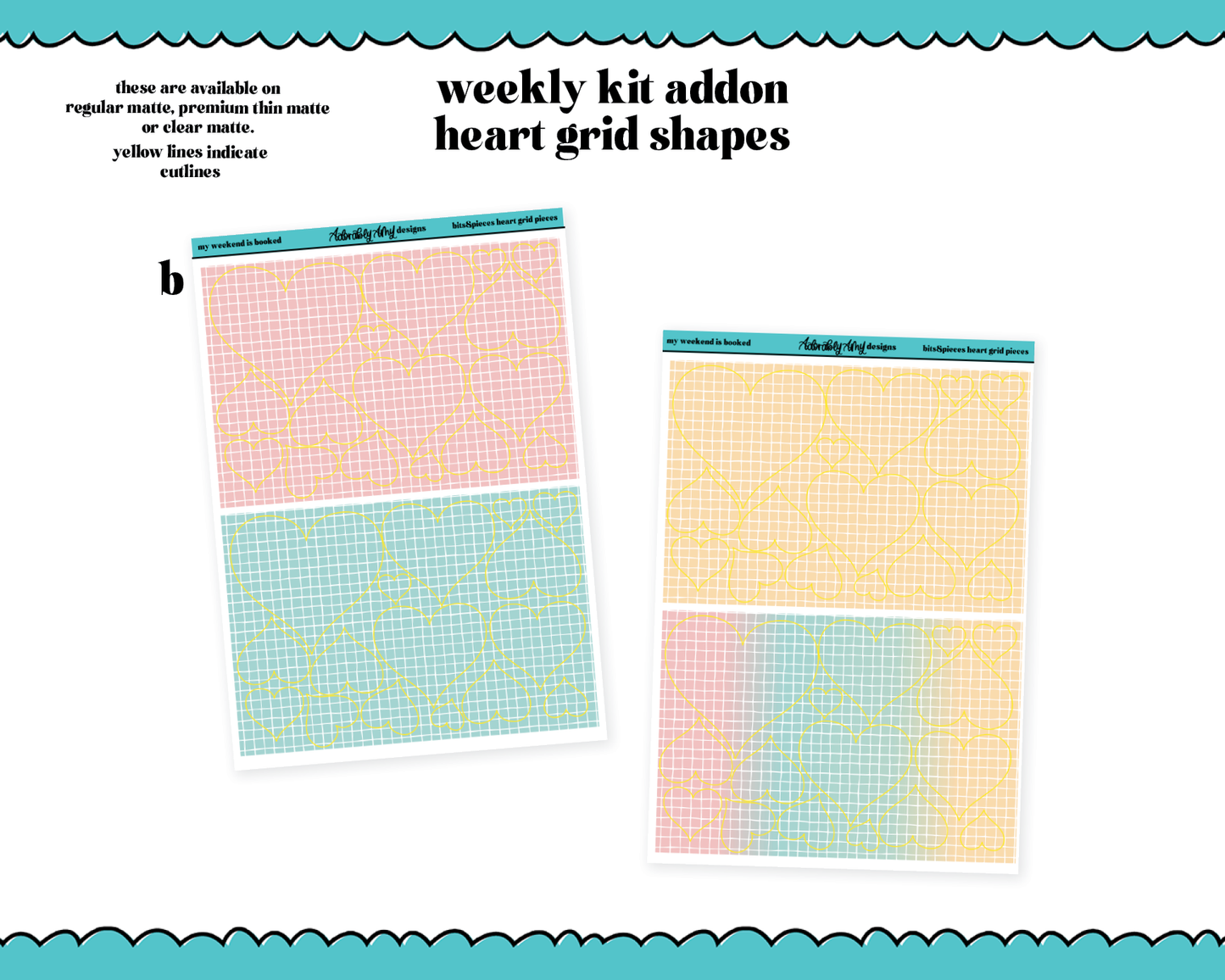 My Weekend is Booked Weekly Kit Addons - All Sizes - Deco, Smears and More!