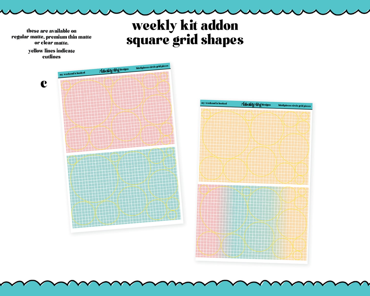 My Weekend is Booked Weekly Kit Addons - All Sizes - Deco, Smears and More!