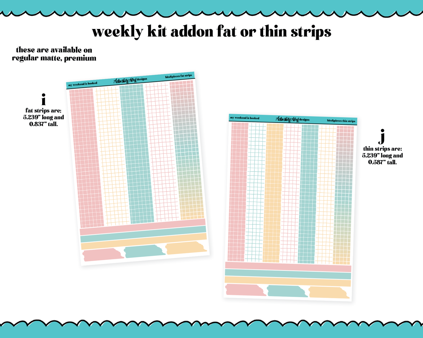 My Weekend is Booked Weekly Kit Addons - All Sizes - Deco, Smears and More!