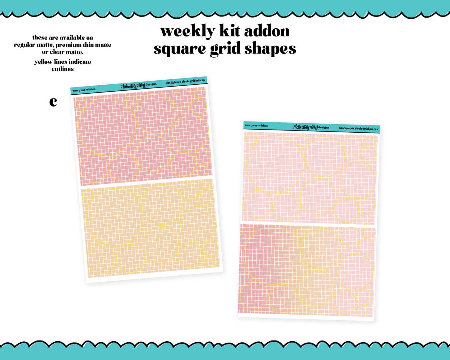 New Year Wishes Weekly Kit Addons - All Sizes - Deco, Smears and More!