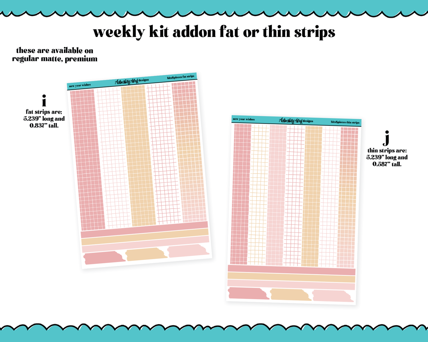 New Year Wishes Weekly Kit Addons - All Sizes - Deco, Smears and More!