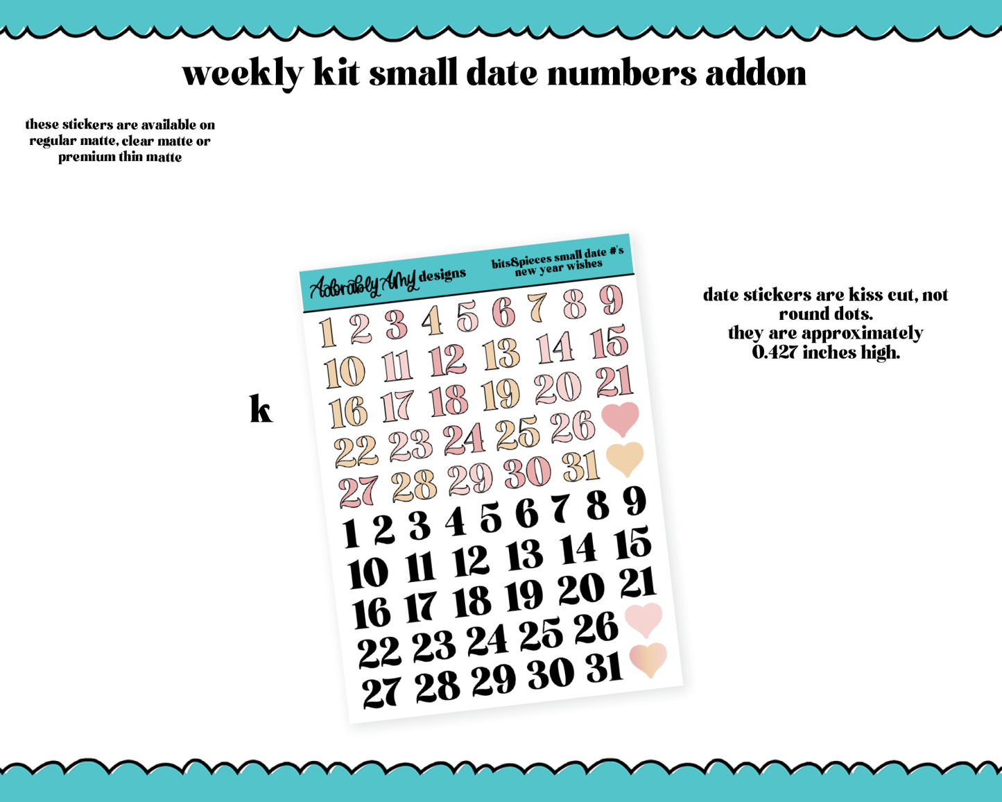New Year Wishes Weekly Kit Addons - All Sizes - Deco, Smears and More!