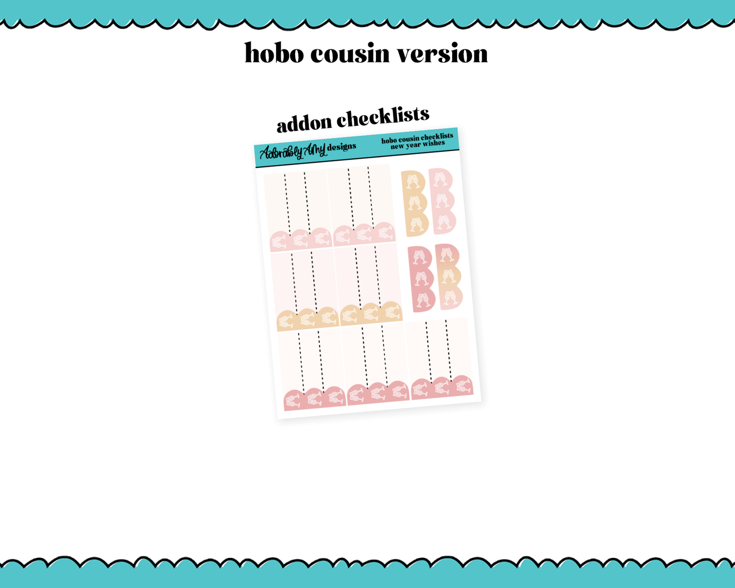 Hobonichi Cousin Weekly New Year Wishes Planner Sticker Kit for Hobo Cousin or Similar Planners