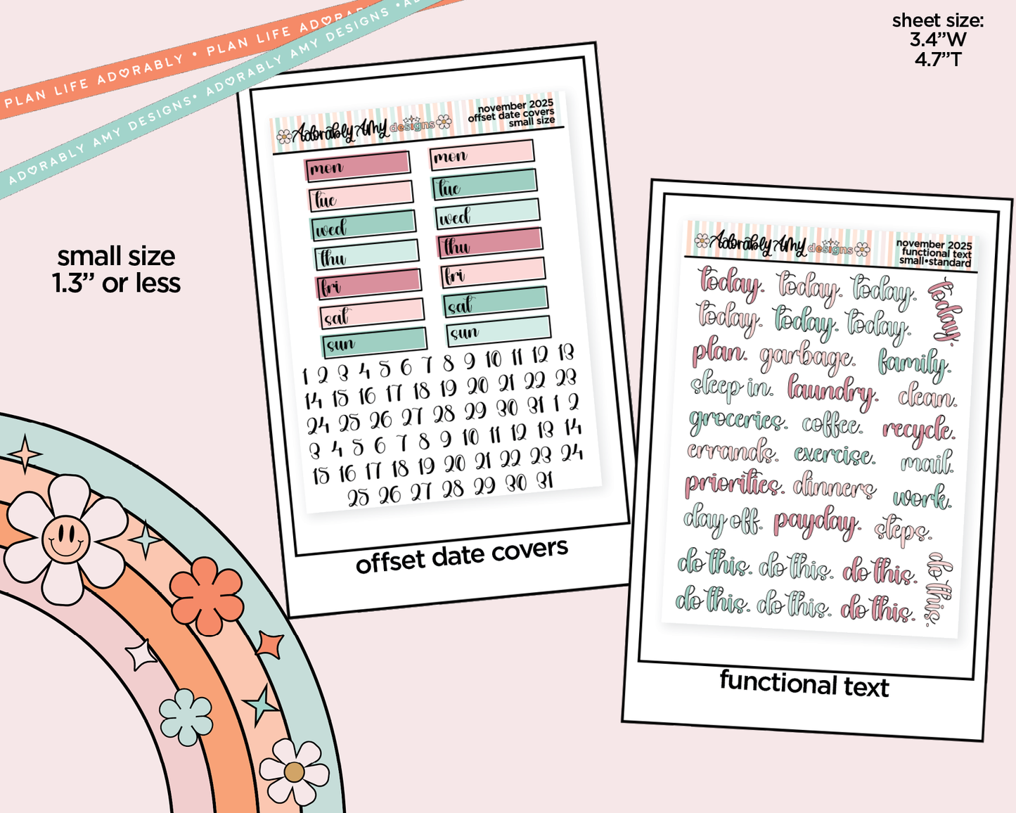 November 2025 Mix & Match Functional Sheets Limited Edition (3 sizes)