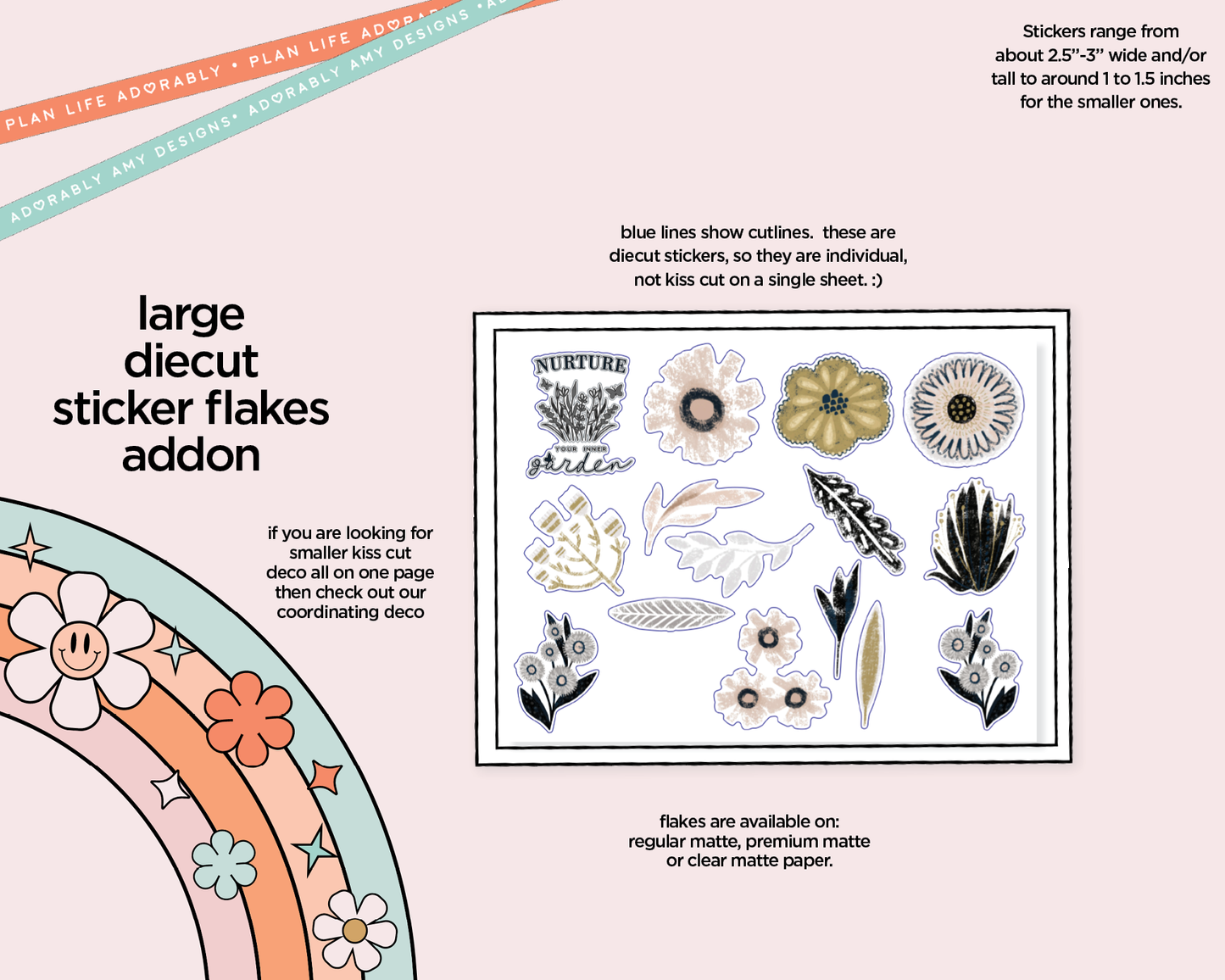 Journaling and Daily Planning Nurture Planner Sticker Kit