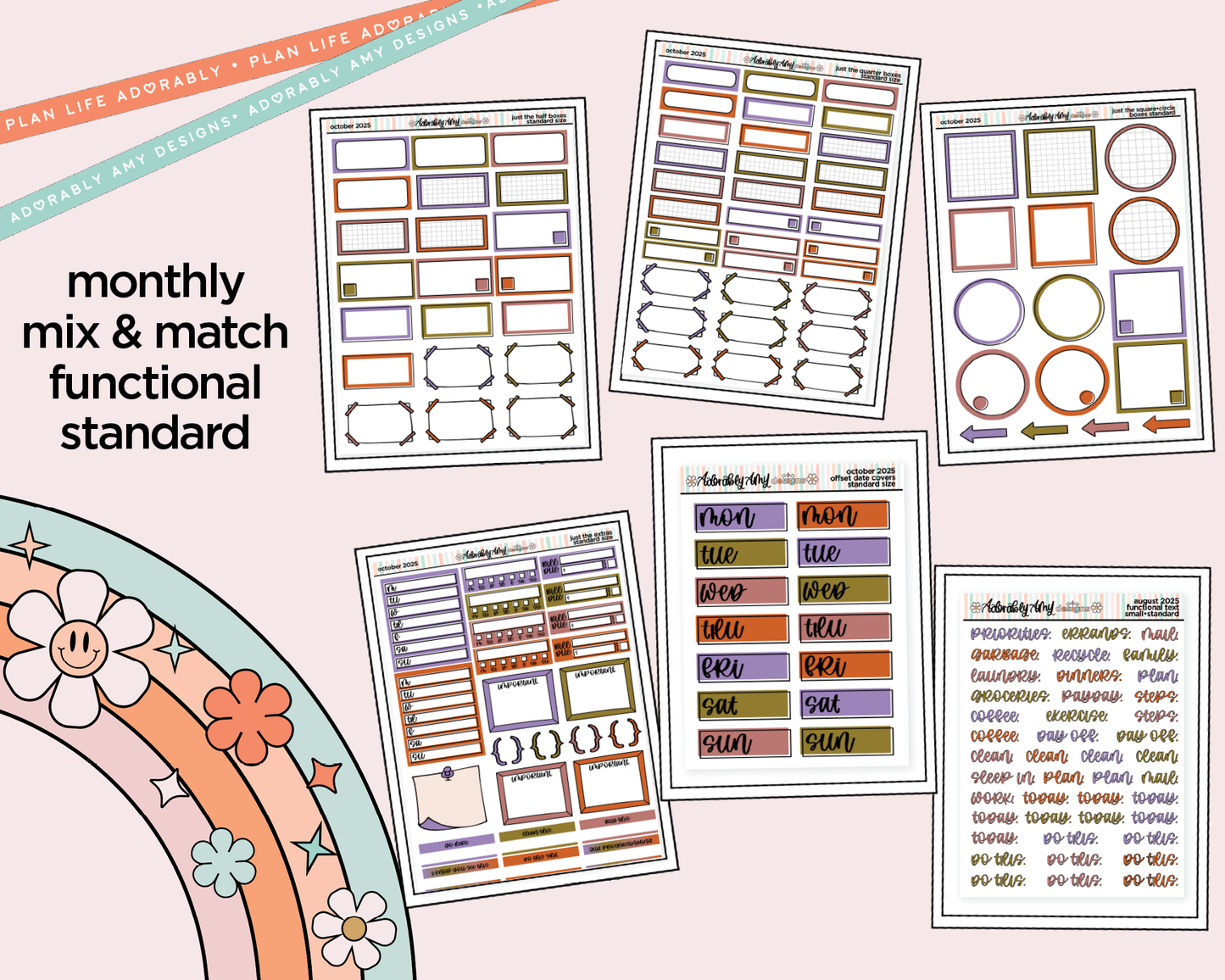 October 2025 Mix & Match Functional Sheets Limited Edition (3 sizes)