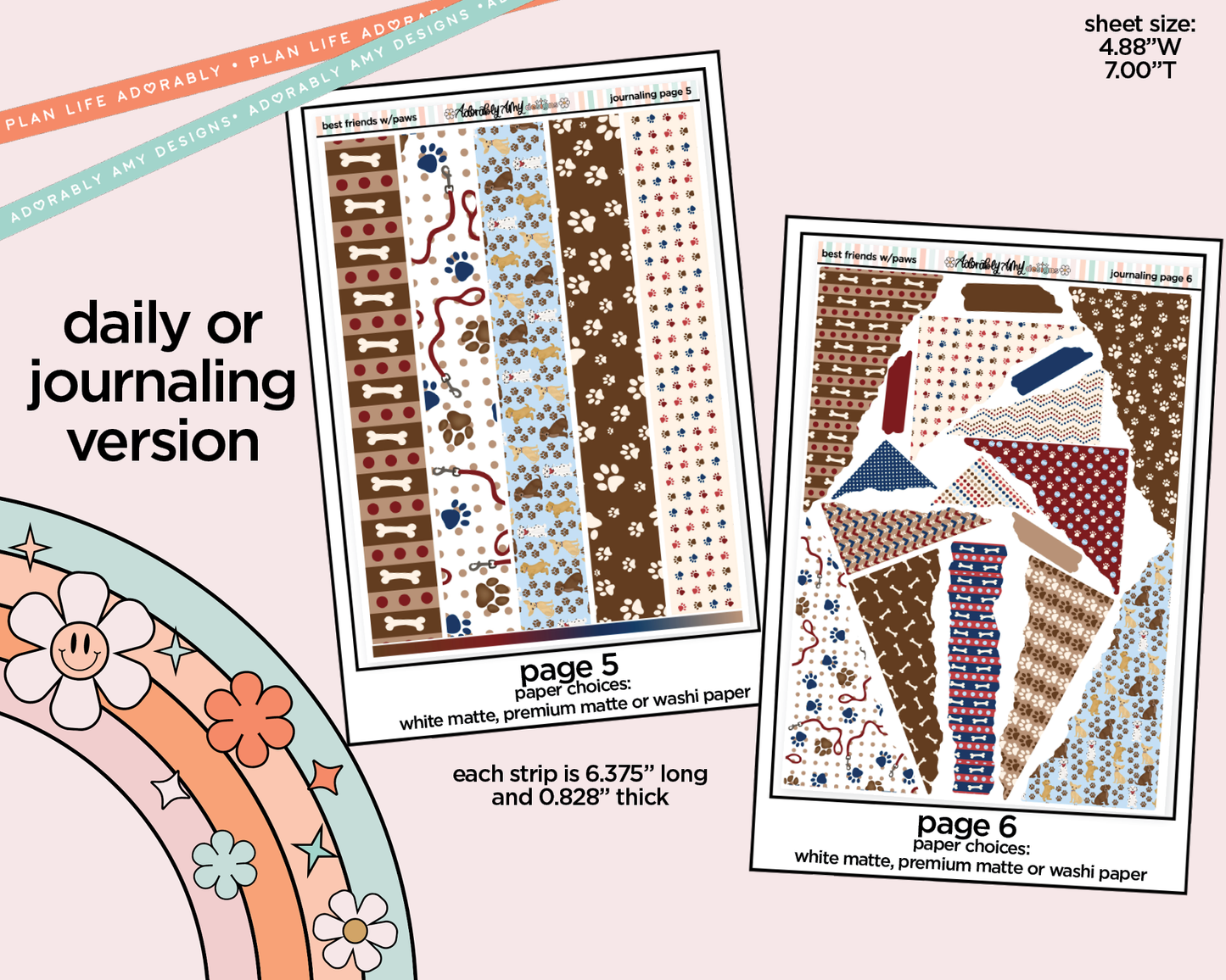 Journaling and Daily Planning Best Friends are Ones with Paws Planner Sticker Kit