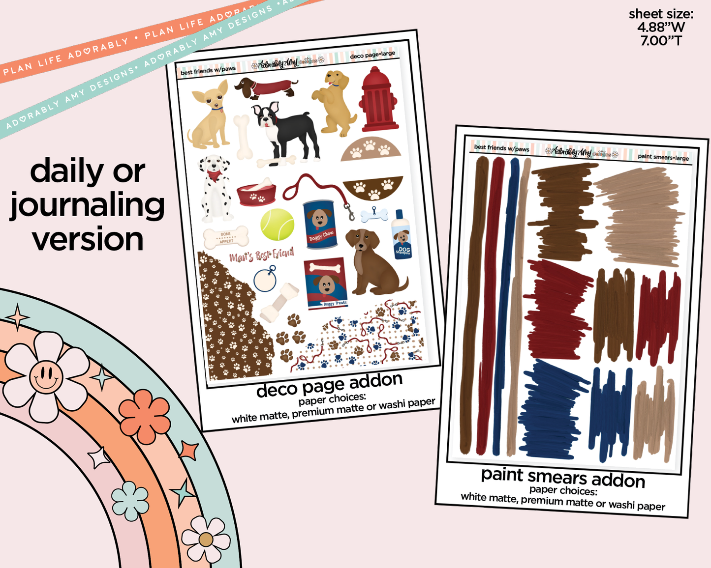 Journaling and Daily Planning Best Friends are Ones with Paws Planner Sticker Kit