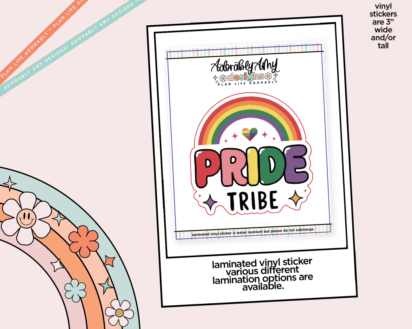 Laminated Vinyl Large Diecut Stickers - Pride Tribe