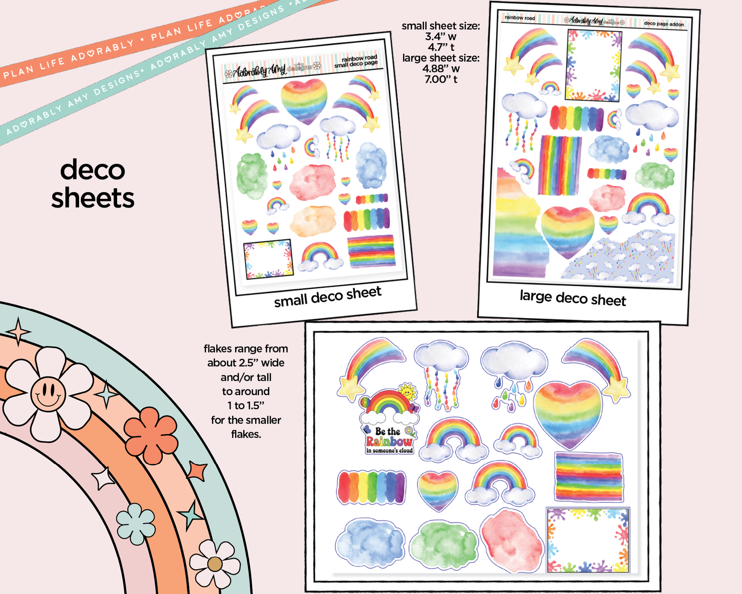 Rainbow Road Weekly Kit Deco Pages - All Sizes