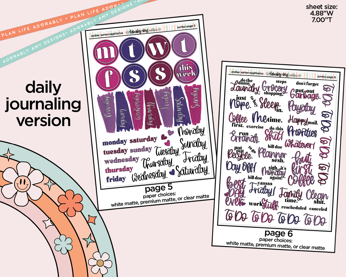 Zodiac Series - Sagittarius Daily Planning Jumbo Size Limited Edition Bundle