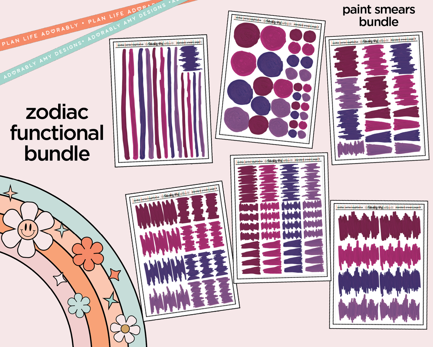 Zodiac Series - Sagittarius Limited Edition Paint Smears Bundle