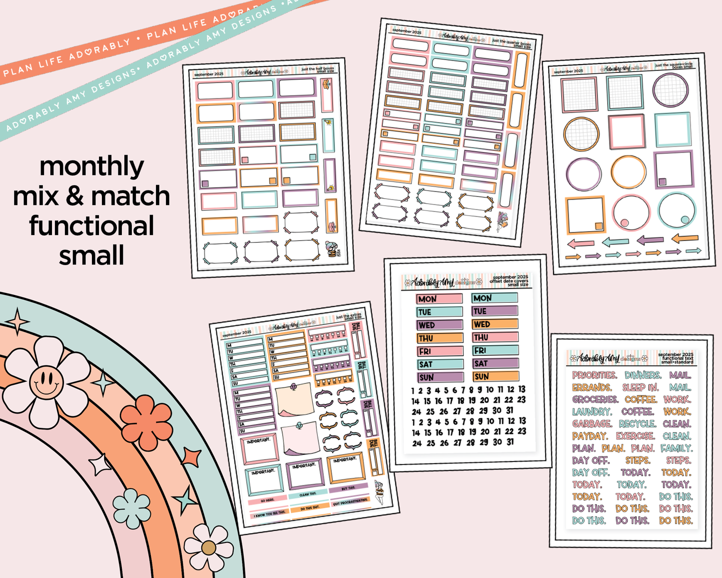 September 2025 Mix & Match Functional Sheets Limited Edition (3 sizes)