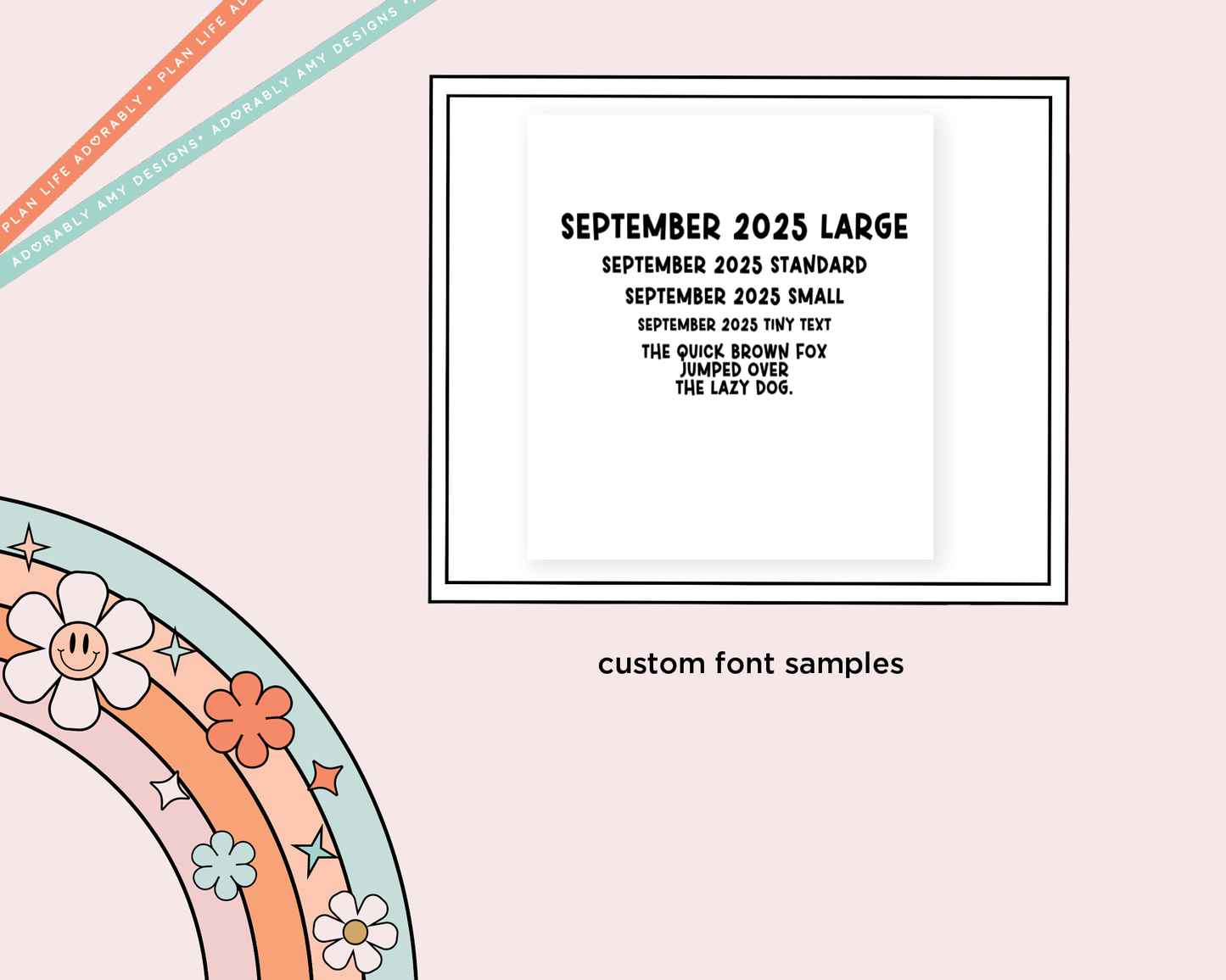 September LE Custom Typography Sticker Reminder Planner Stickers