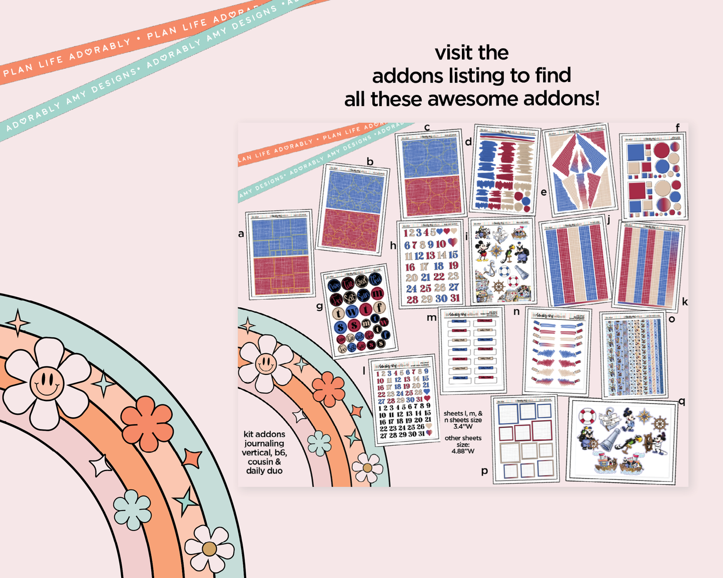 Daily Duo Ship Ahoy! Weekly Planner Sticker Kit for Daily Duo Planner
