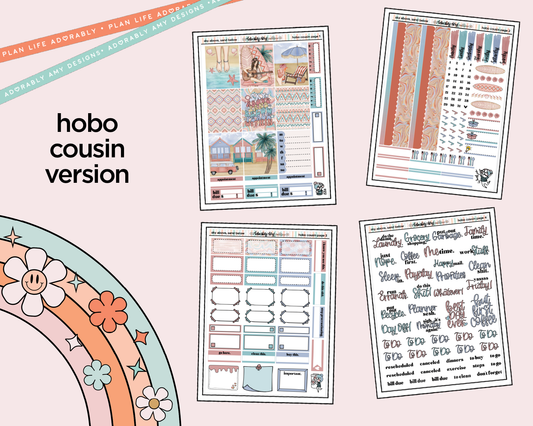 Hobonichi Cousin Weekly Sky Above Sand Below Planner Sticker Kit for Hobo Cousin or Similar Planners