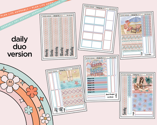 Daily Duo Sky Above Sand Below Weekly Planner Sticker Kit for Daily Duo Planner