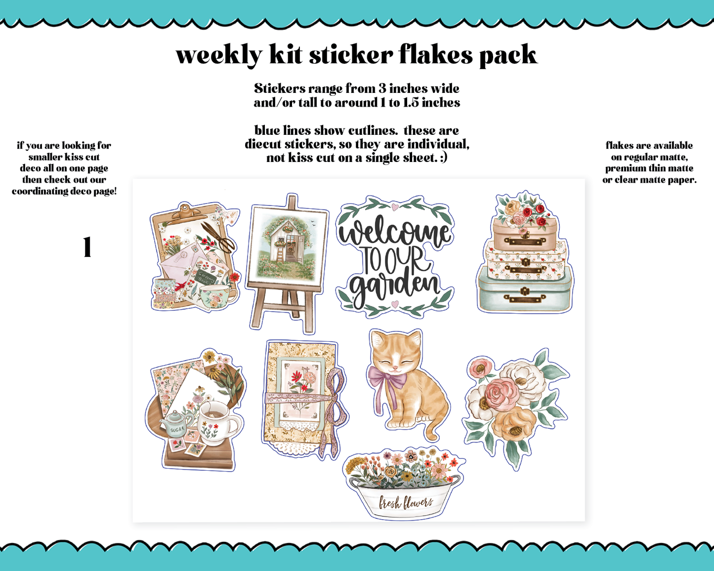 Spring Garden Weekly Kit Addons - All Sizes - Deco, Smears and More!
