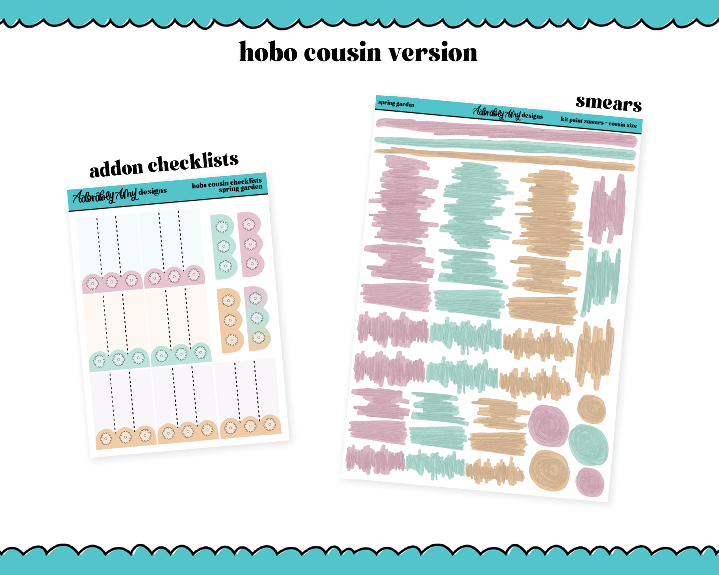 Hobonichi Cousin Weekly Spring Garden Planner Sticker Kit for Hobo Cousin or Similar Planners