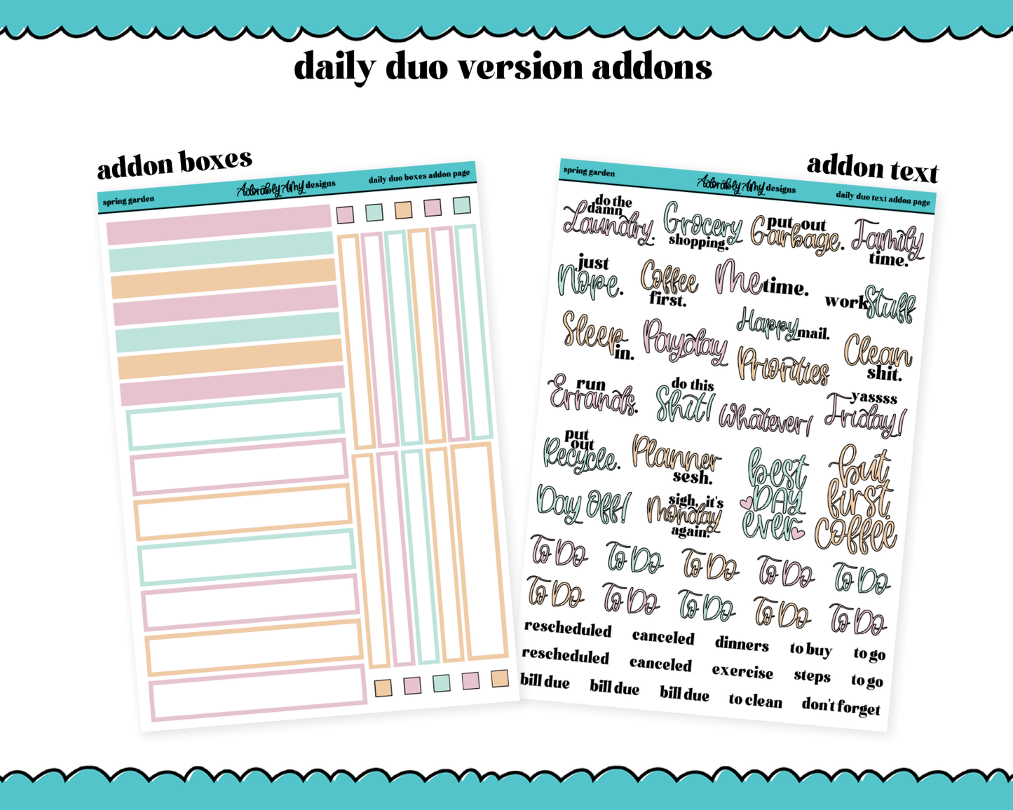 Daily Duo Spring Garden Weekly Planner Sticker Kit for Daily Duo Planner