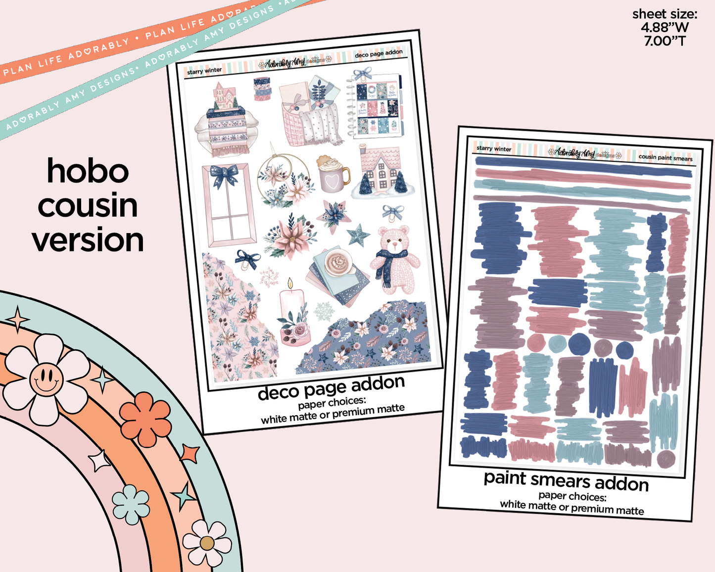 Hobonichi Cousin Weekly Starry Night Planner Sticker Kit for Hobo Cousin or Similar Planners