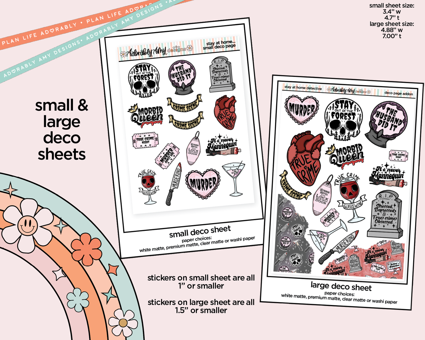 Stay at Home Detective Weekly Kit Deco Pages - All Sizes
