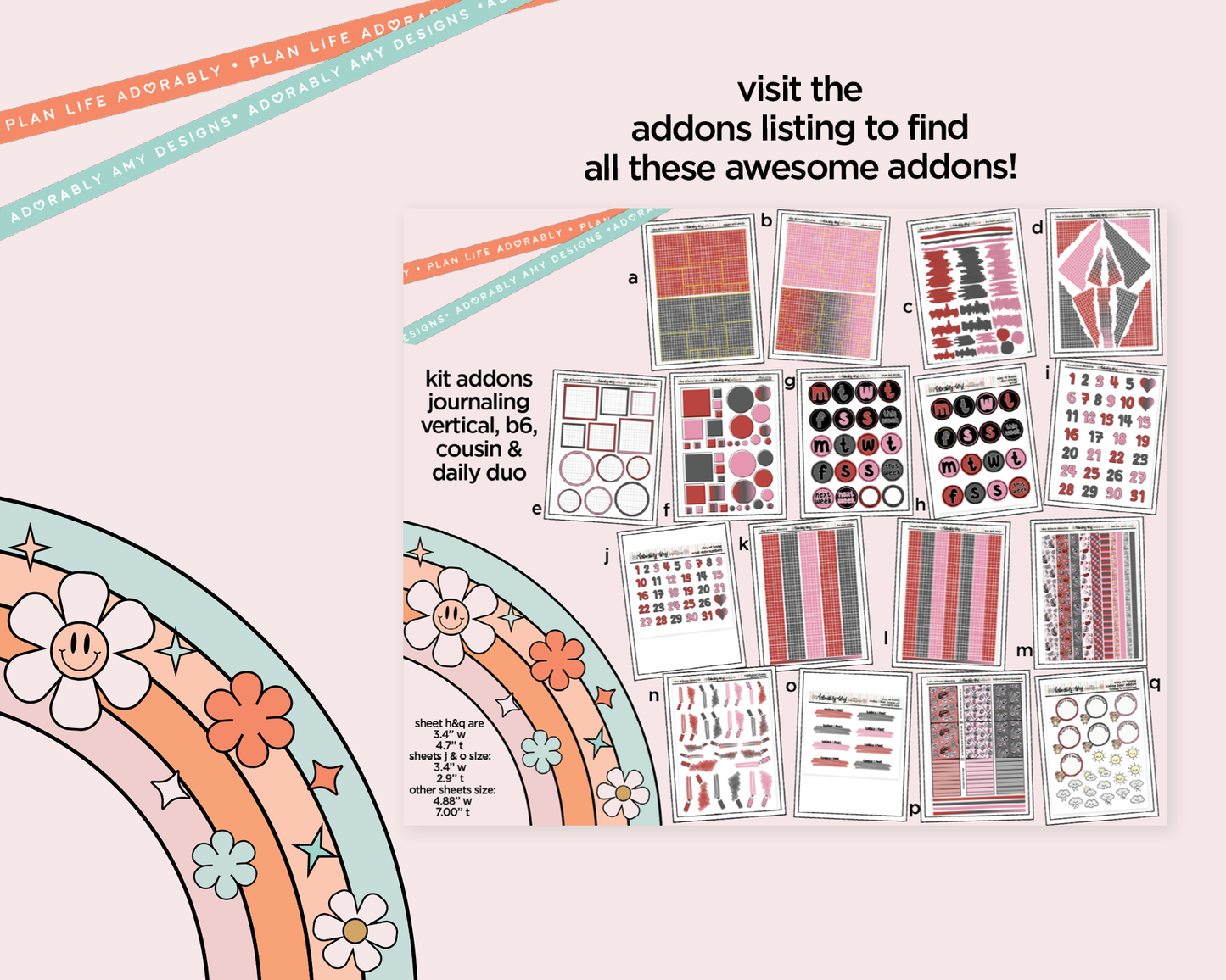 Hobonichi Cousin Weekly Stay at Home Detective Planner Sticker Kit for Hobo Cousin or Similar Planners