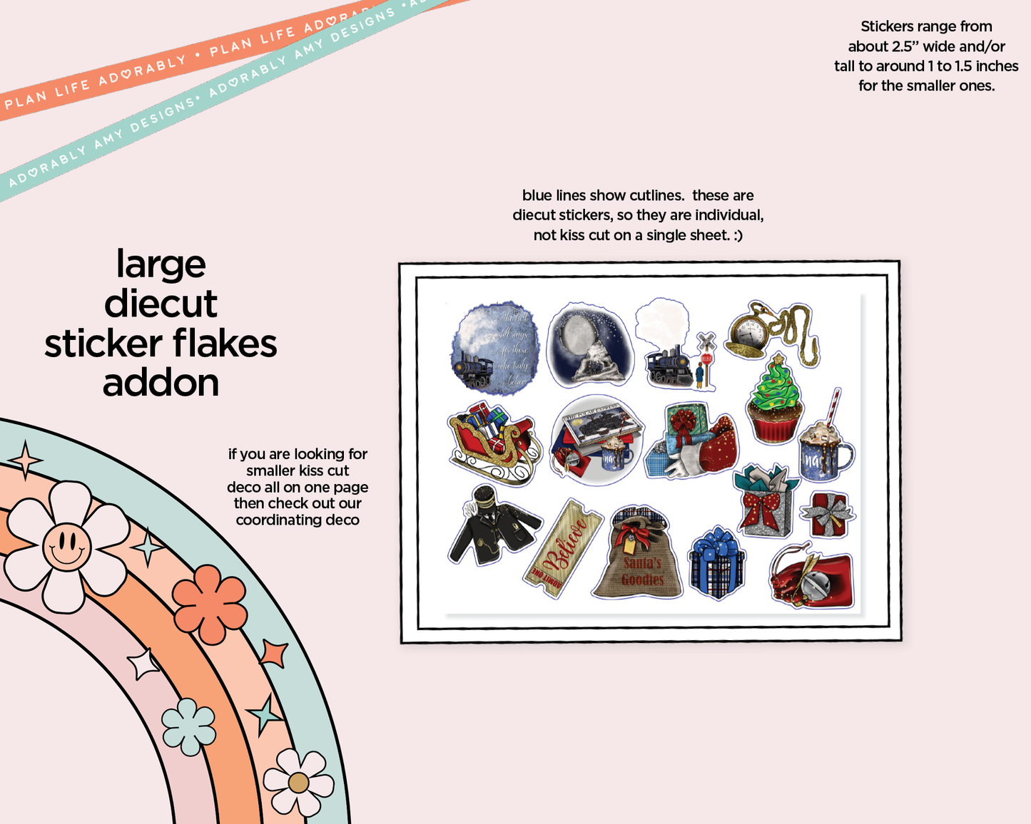 The Christmas Train Weekly Kit Deco Pages - All Sizes