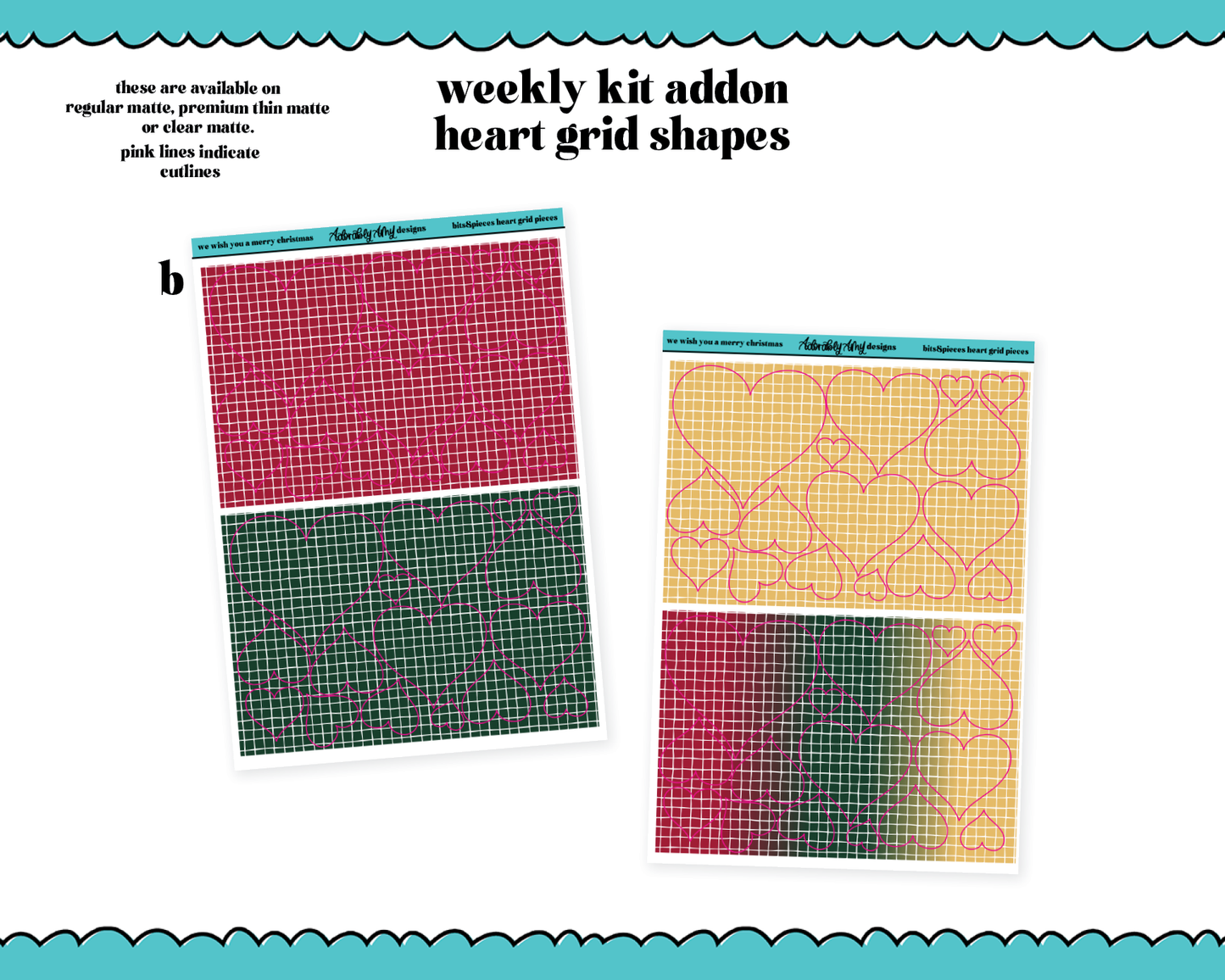 We Wish You a Merry Christmas Themed Weekly Kit Addons - All Sizes - Deco, Smears and More!