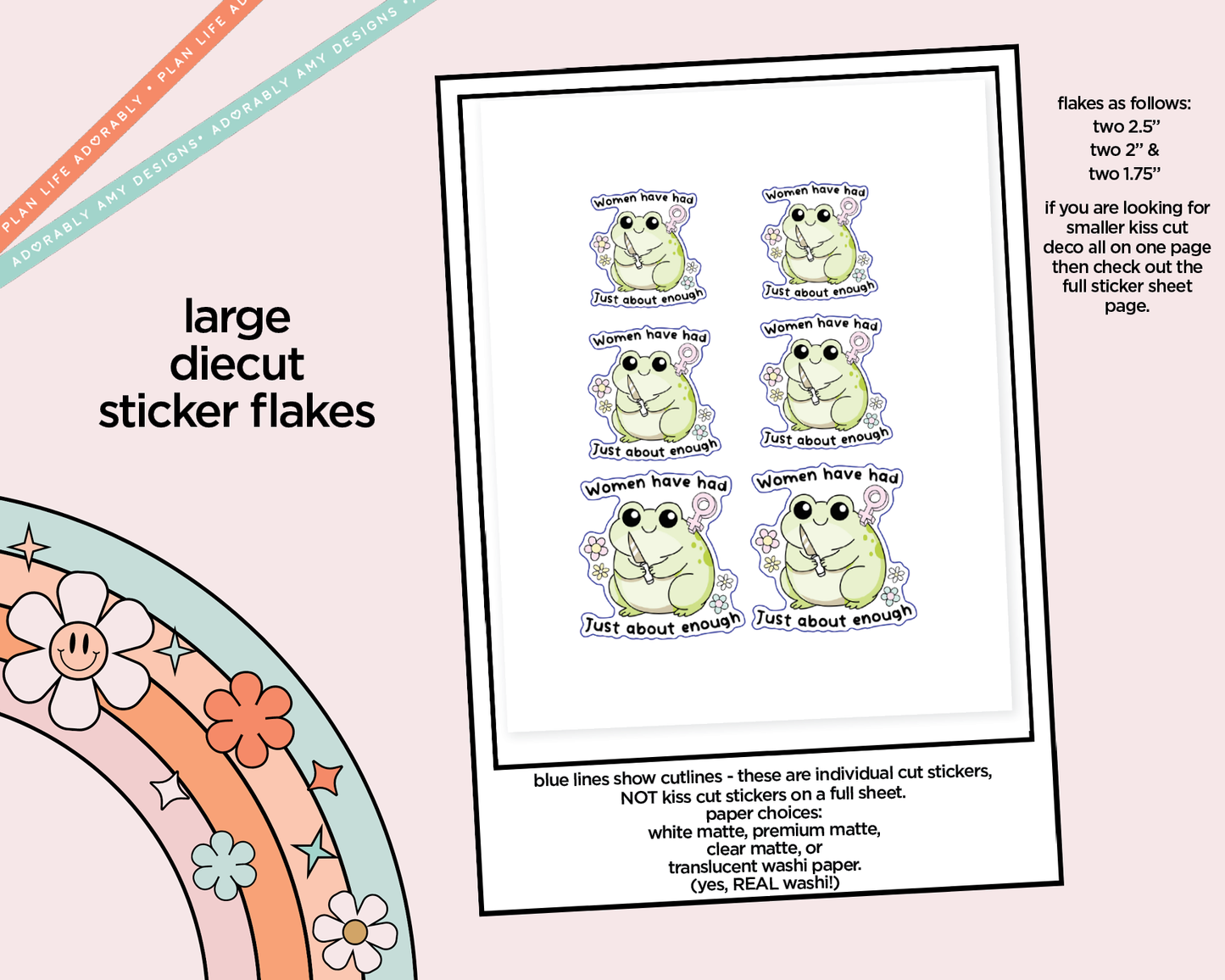 Women Have Had Just About Enough Typography Sampler Planner Stickers