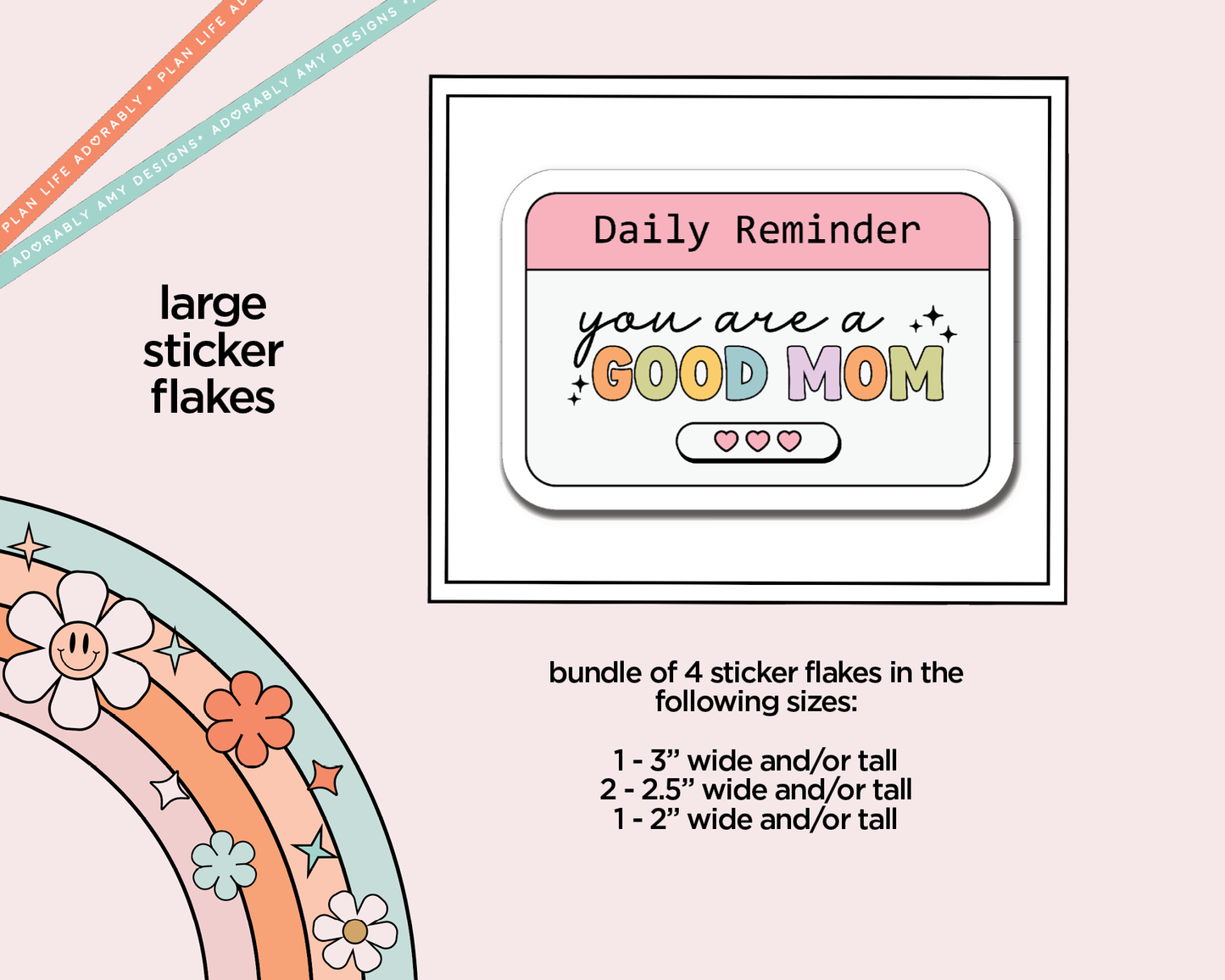 You are a Good Mom Sampler Planner Stickers for any Planner or Insert