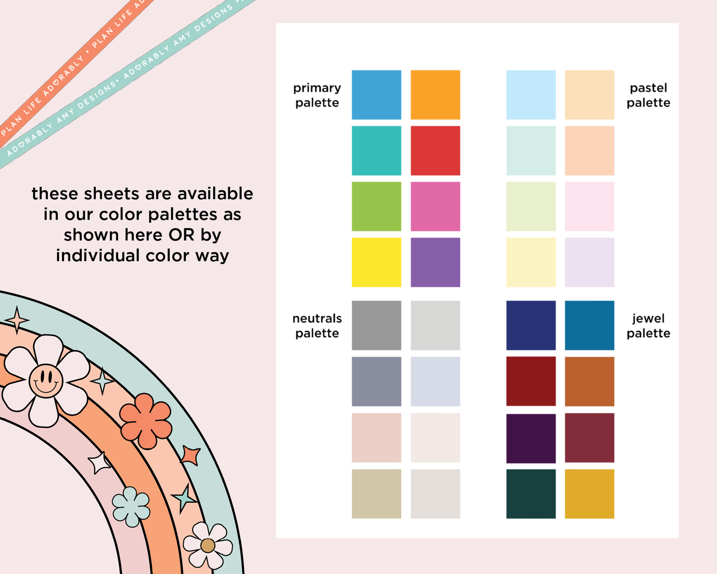 Custom Typography Sticker Reminder Planner Stickers for any Planner or Insert - Adorably Amy Designs