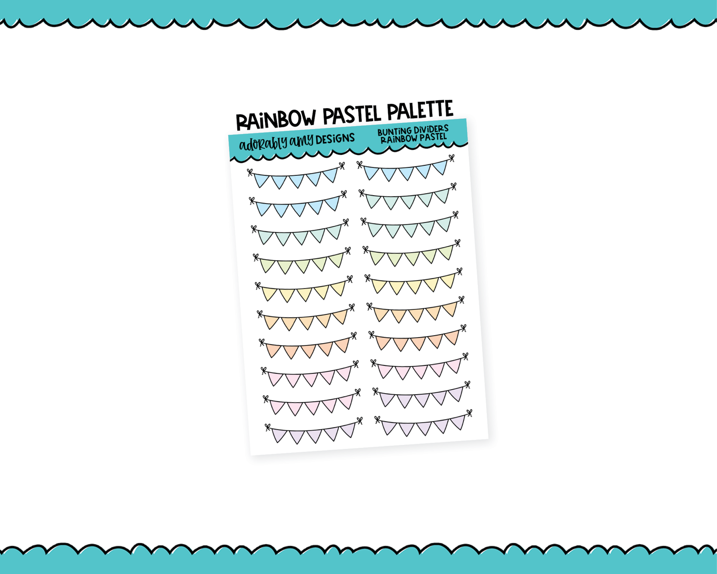Rainbow Buntings Headers or Dividers for Any Planner or Insert