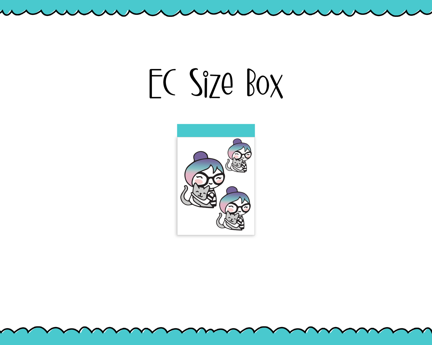 Planner Girls Character Stickers Cat Lover Decoration Planner Stickers for any Planner or Insert - Adorably Amy Designs