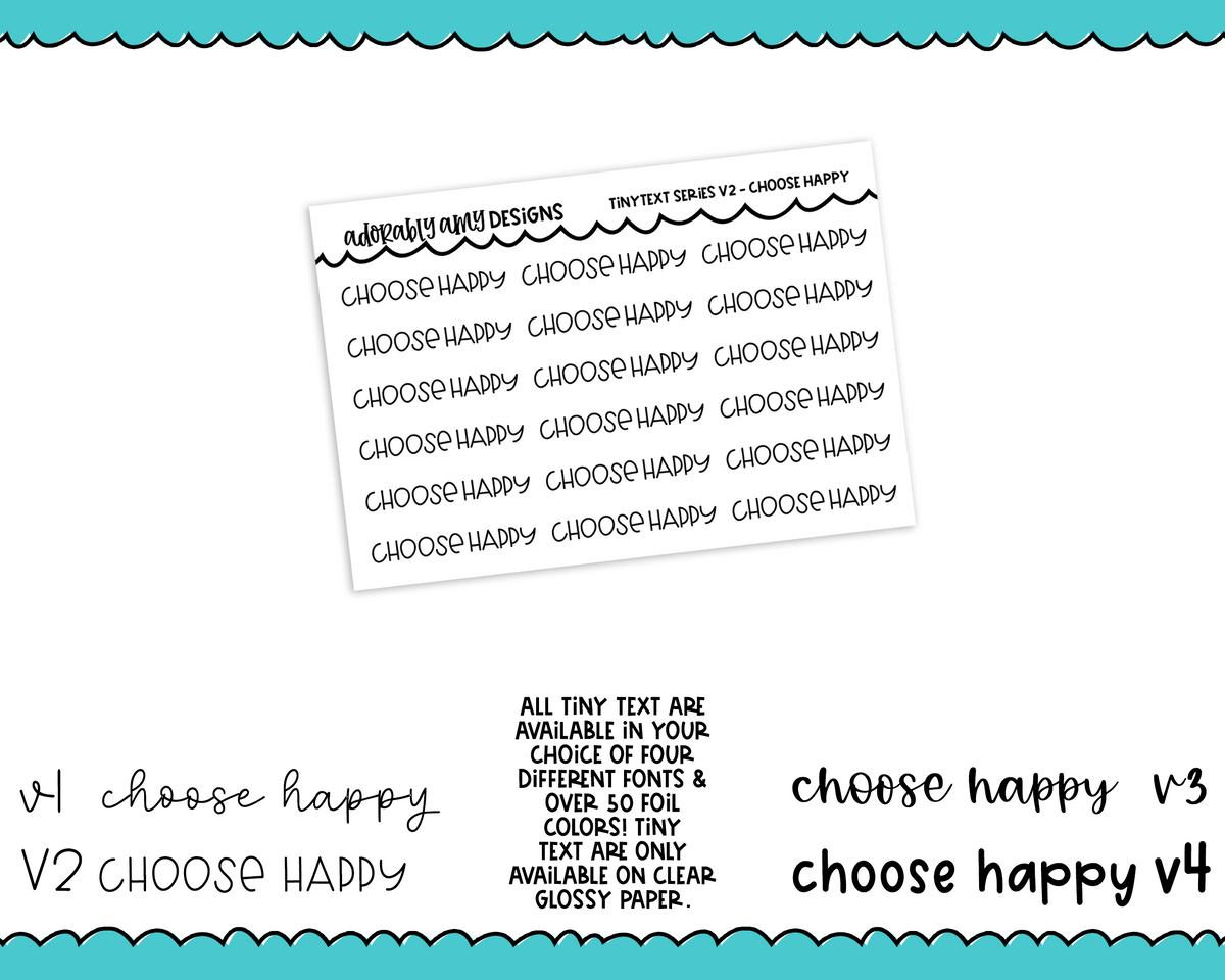 Foiled Tiny Text Series - Donate Checklist Size Planner Stickers for a –  Adorably Amy Designs