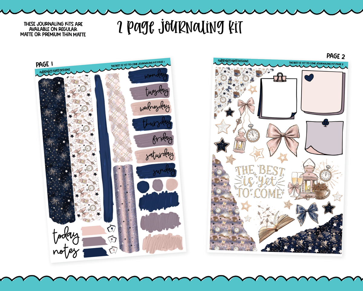 Journaling Kit The Best is Yet to Come New Year's Themed Planner Stick –  Adorably Amy Designs