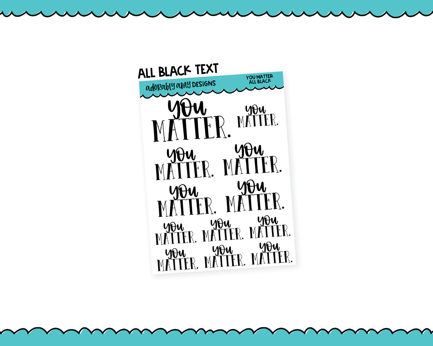 Rainbow or Black You Matter Inspirational Typography Planner Stickers for any Planner or Insert