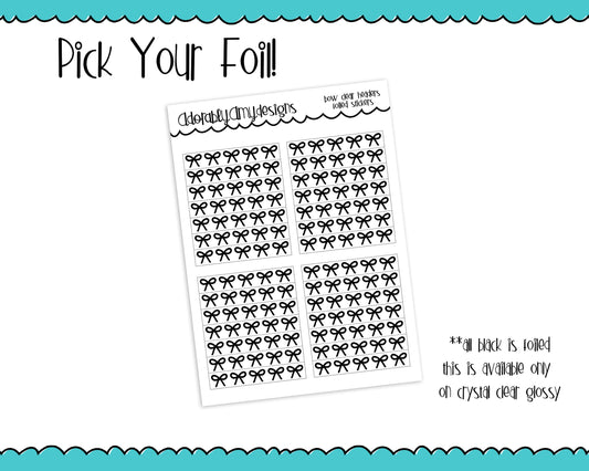 Foiled Bows V3 Clear Header Overlays Planner Stickers for any Planner or Insert - Adorably Amy Designs