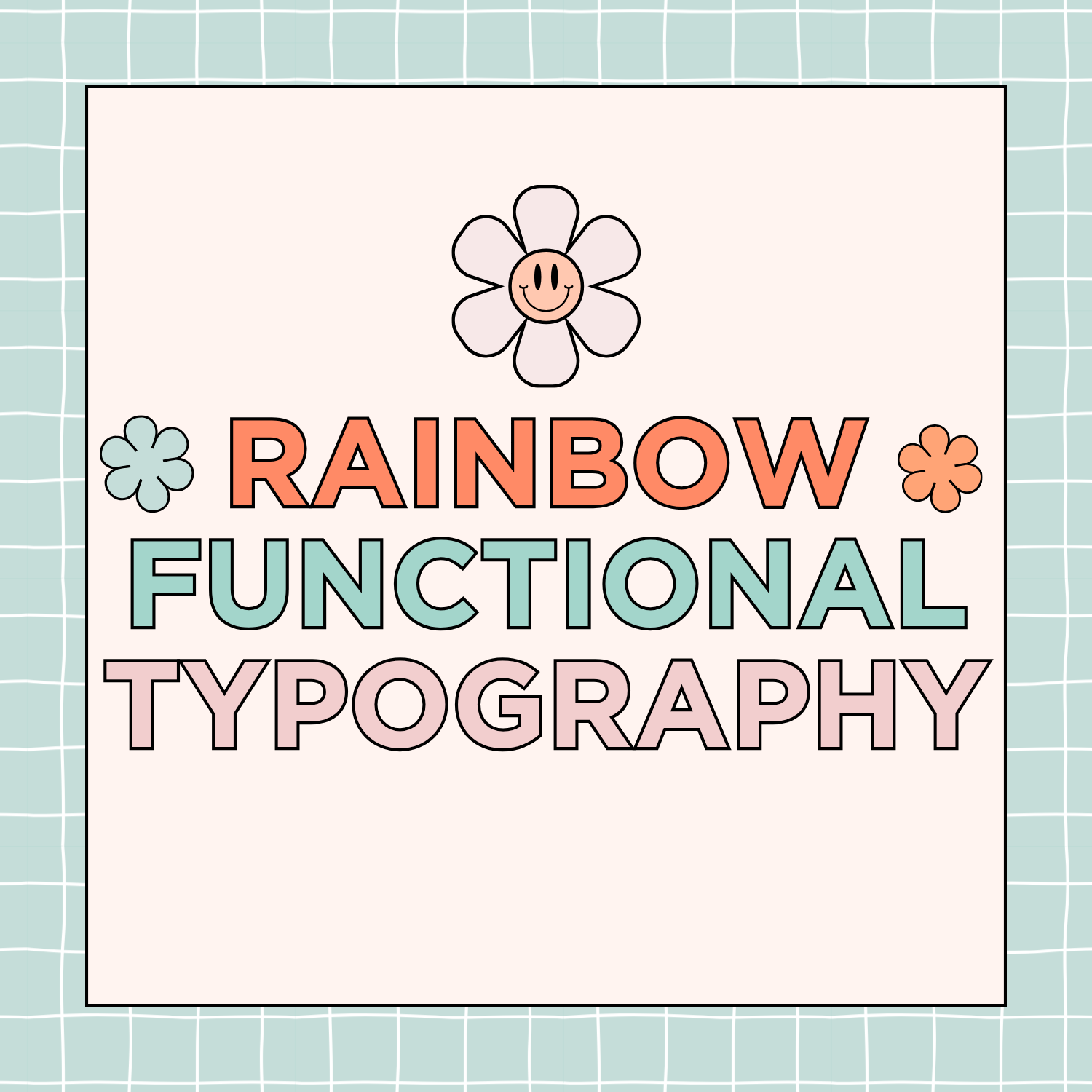 Functional Typography Design Rainbow Typography Functional – Adorably Amy Designs