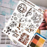 Foiled Hello Sunshine Orange Bird Sampler Planner Stickers for any Planner or Insert