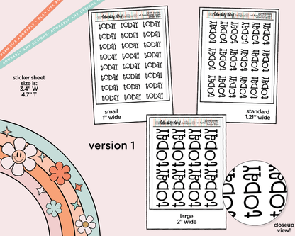 Today 2026 Planner Stickers for any Planner or Insert
