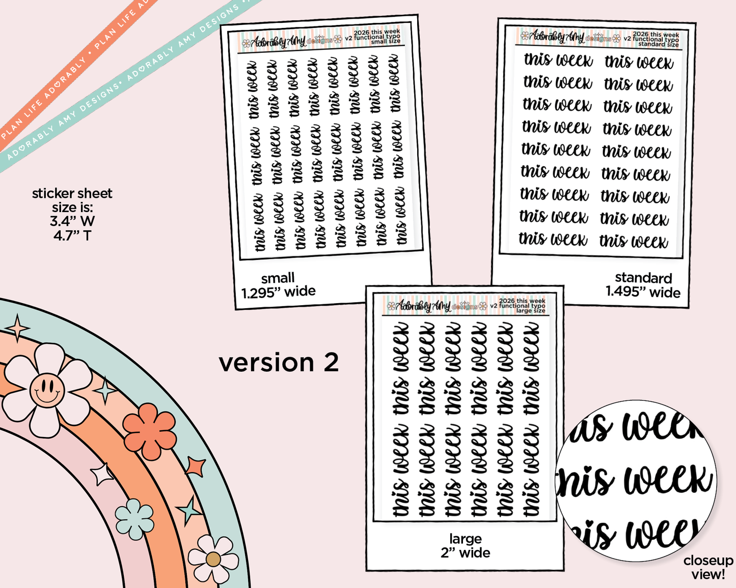 This Week 2026 Planner Stickers for any Planner or Insert