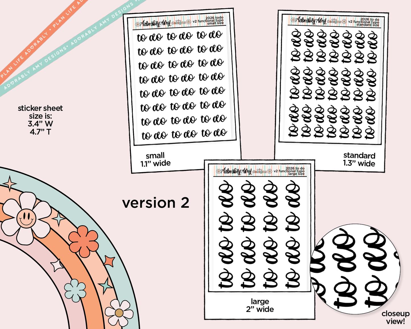 To Do 2026 Planner Stickers for any Planner or Insert