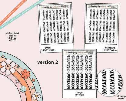 Weekend 2026 Planner Stickers for any Planner or Insert