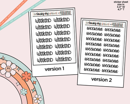 Weekend 2026 Planner Stickers for any Planner or Insert